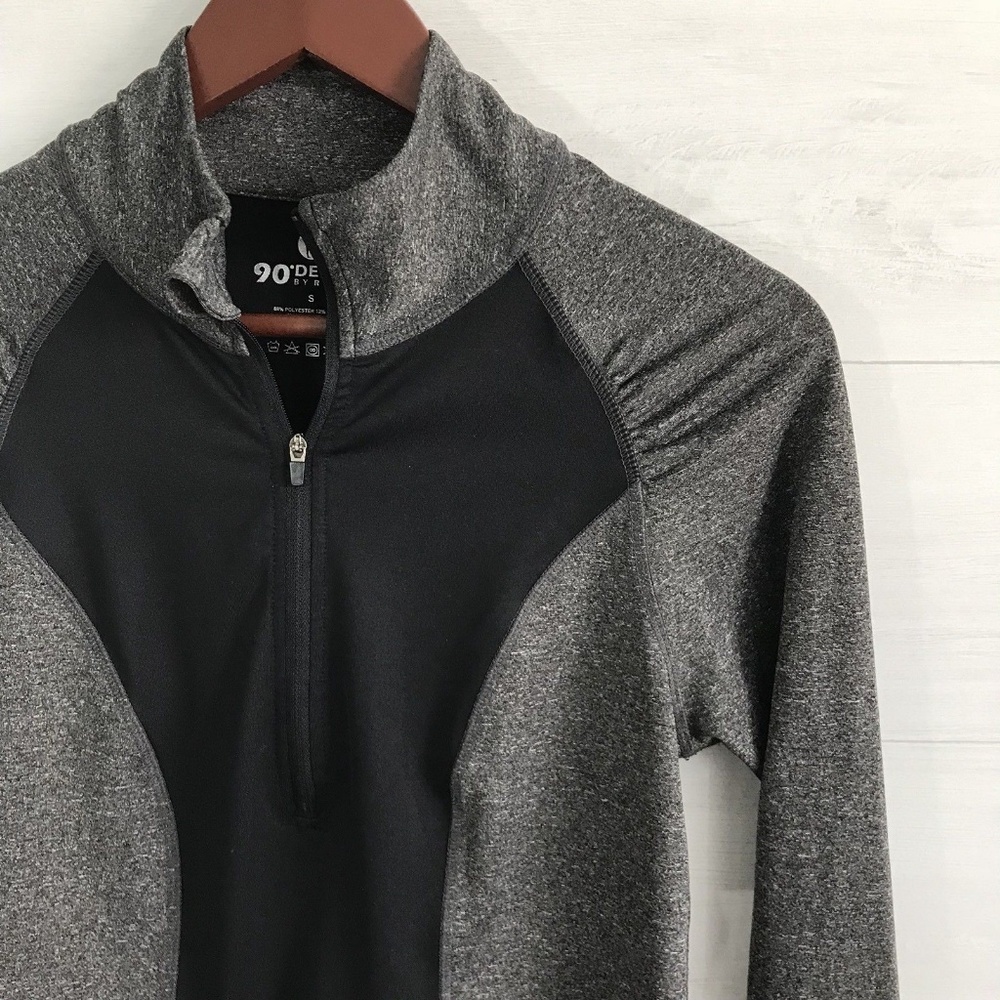 90 Degree / Reflex Gray Black Quarter Zip Pullover - Picture 2 of 6